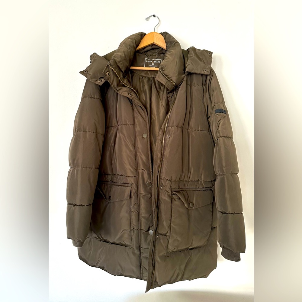 🛍️💰🕰️ LAST CALL SALE: Lucky 🍀 Brand Olive Puffer Coat